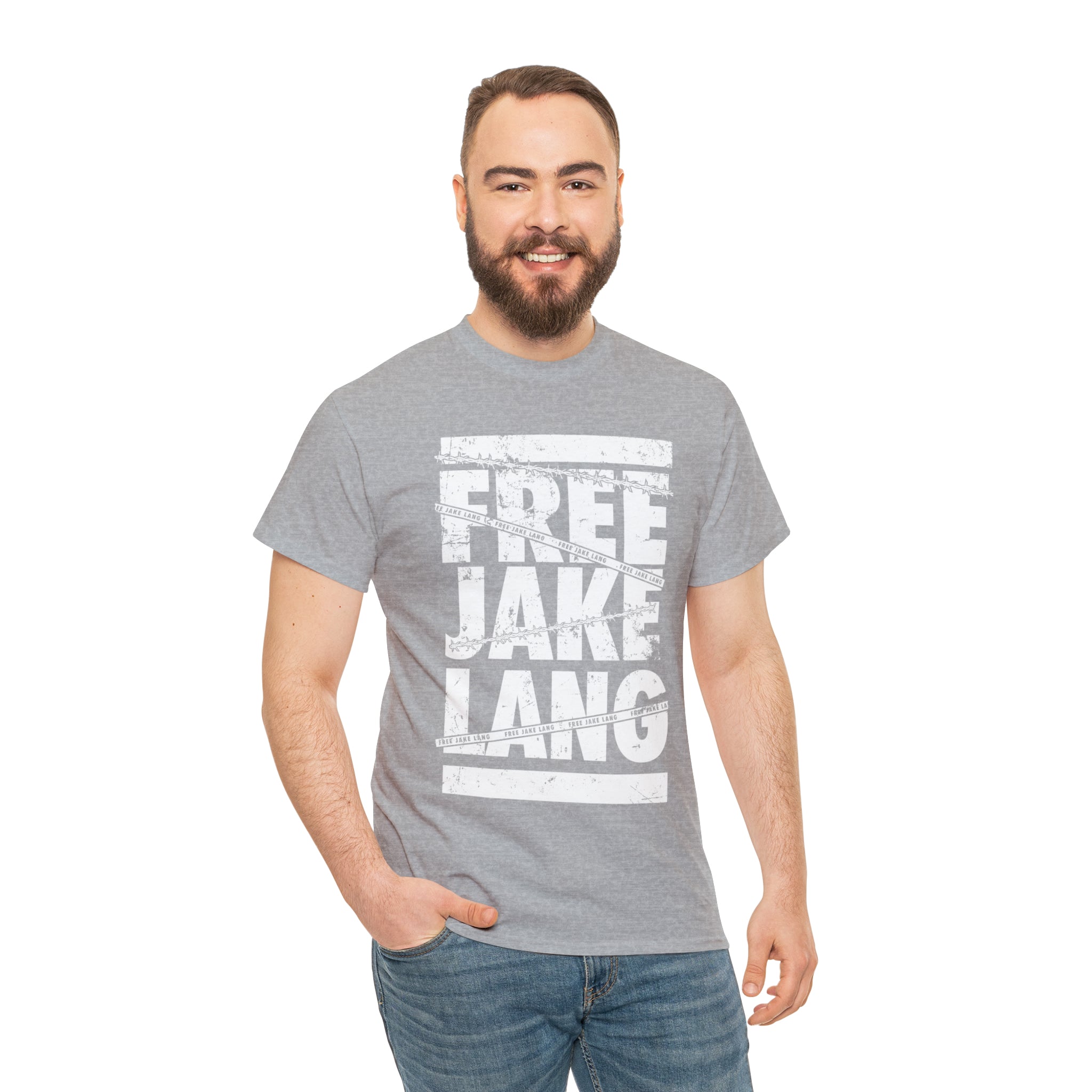 FREE JL CAUTION TAPE WHITE TEXT TSHIRT