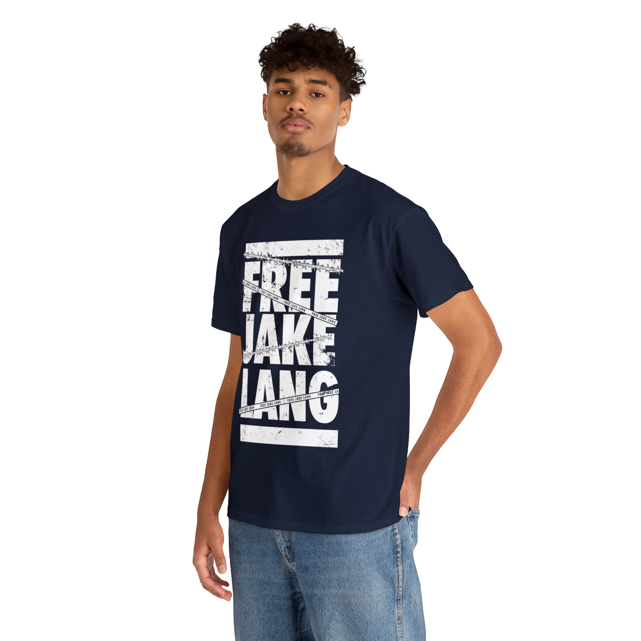 FREE JL CAUTION TAPE WHITE TEXT TSHIRT