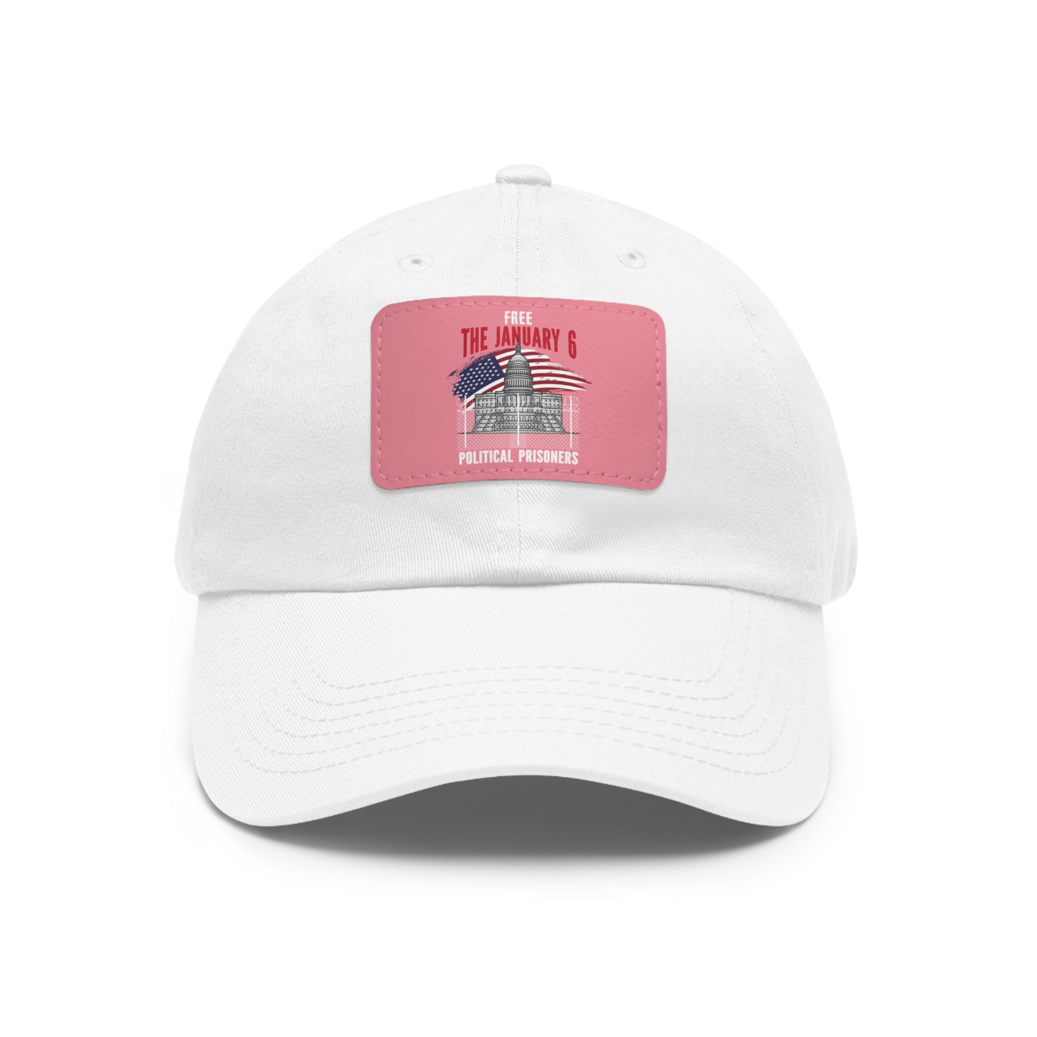 FREE THE  J6 POLITICAL PRISONERS Dad Hat with Leather Patch