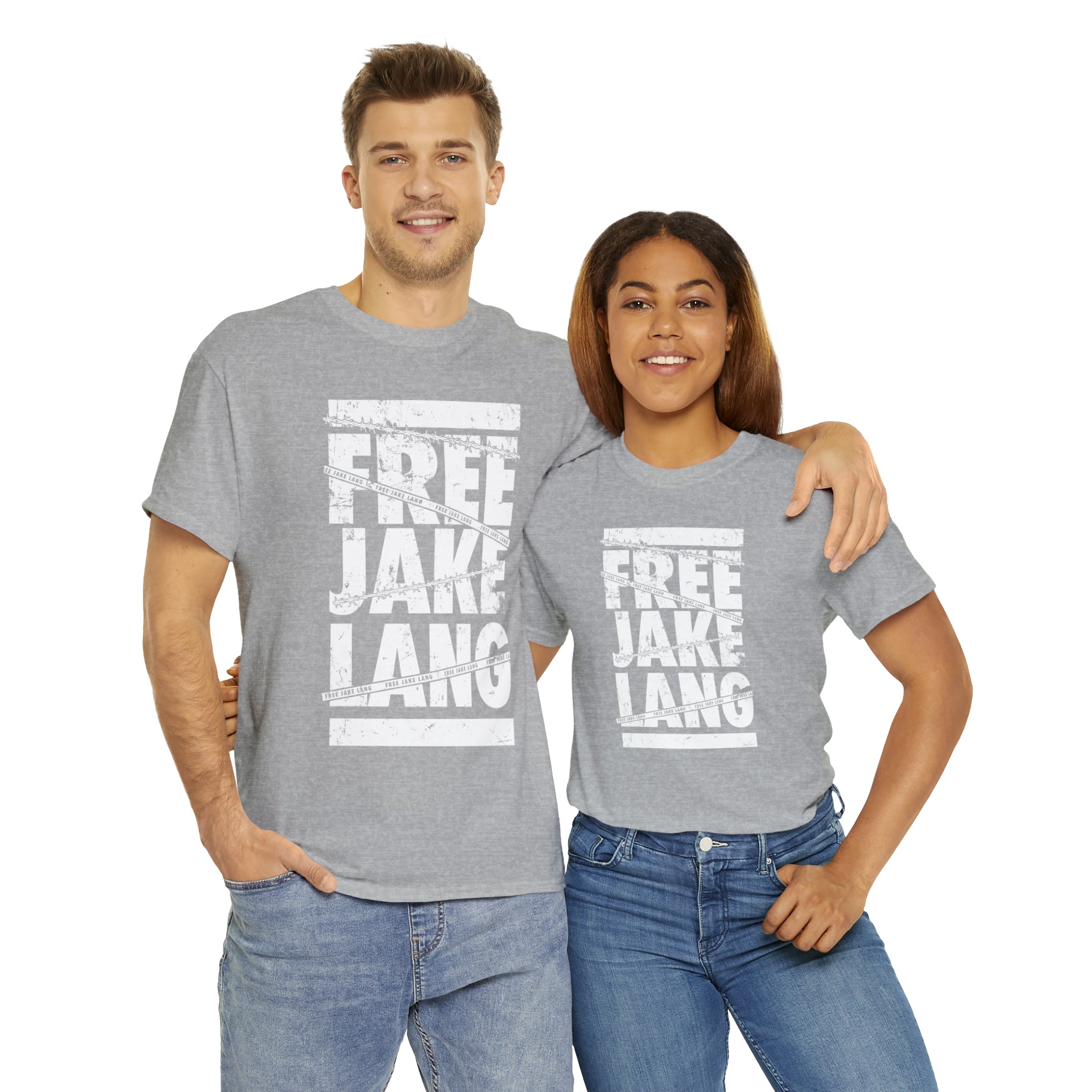 FREE JL CAUTION TAPE WHITE TEXT TSHIRT