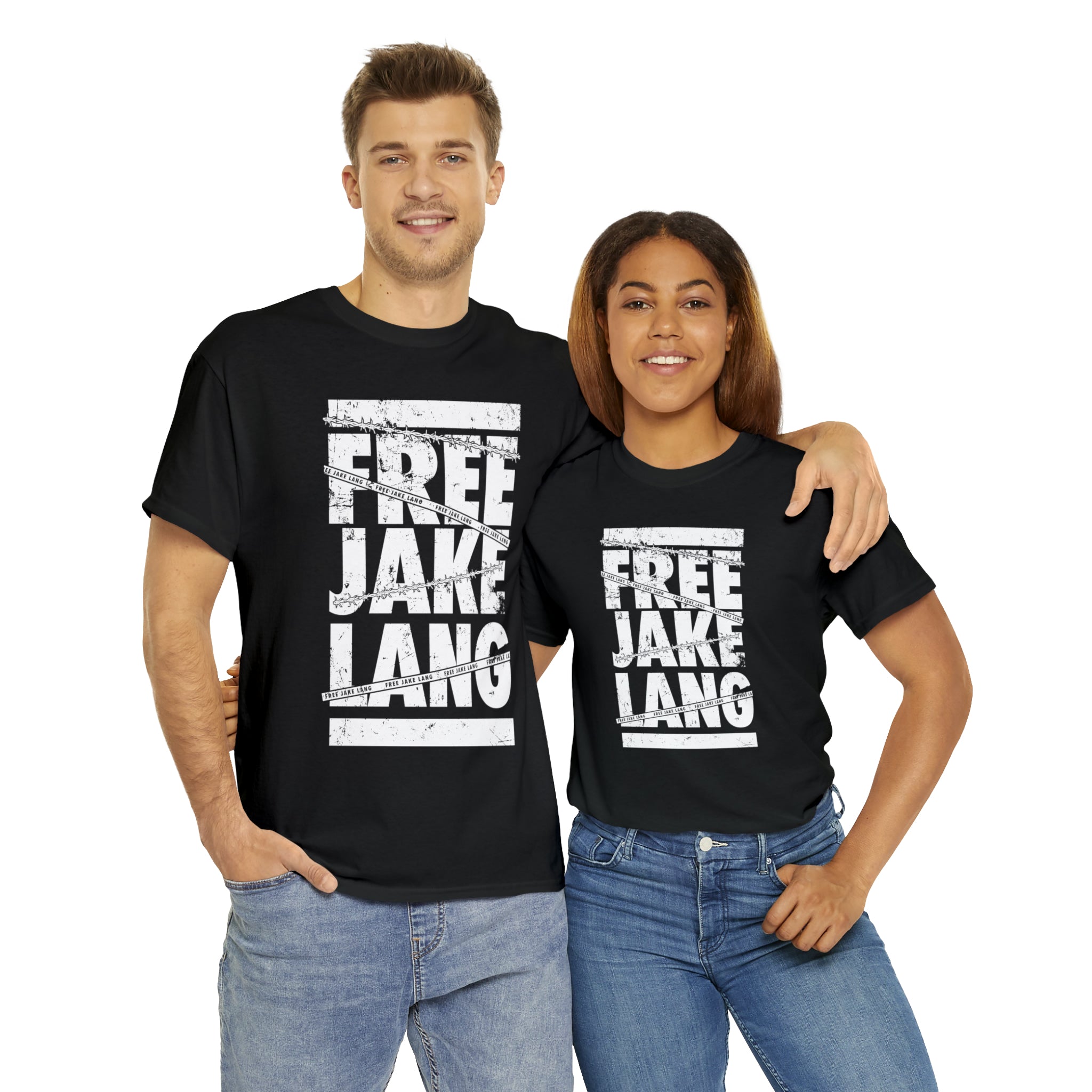 FREE JL CAUTION TAPE WHITE TEXT TSHIRT