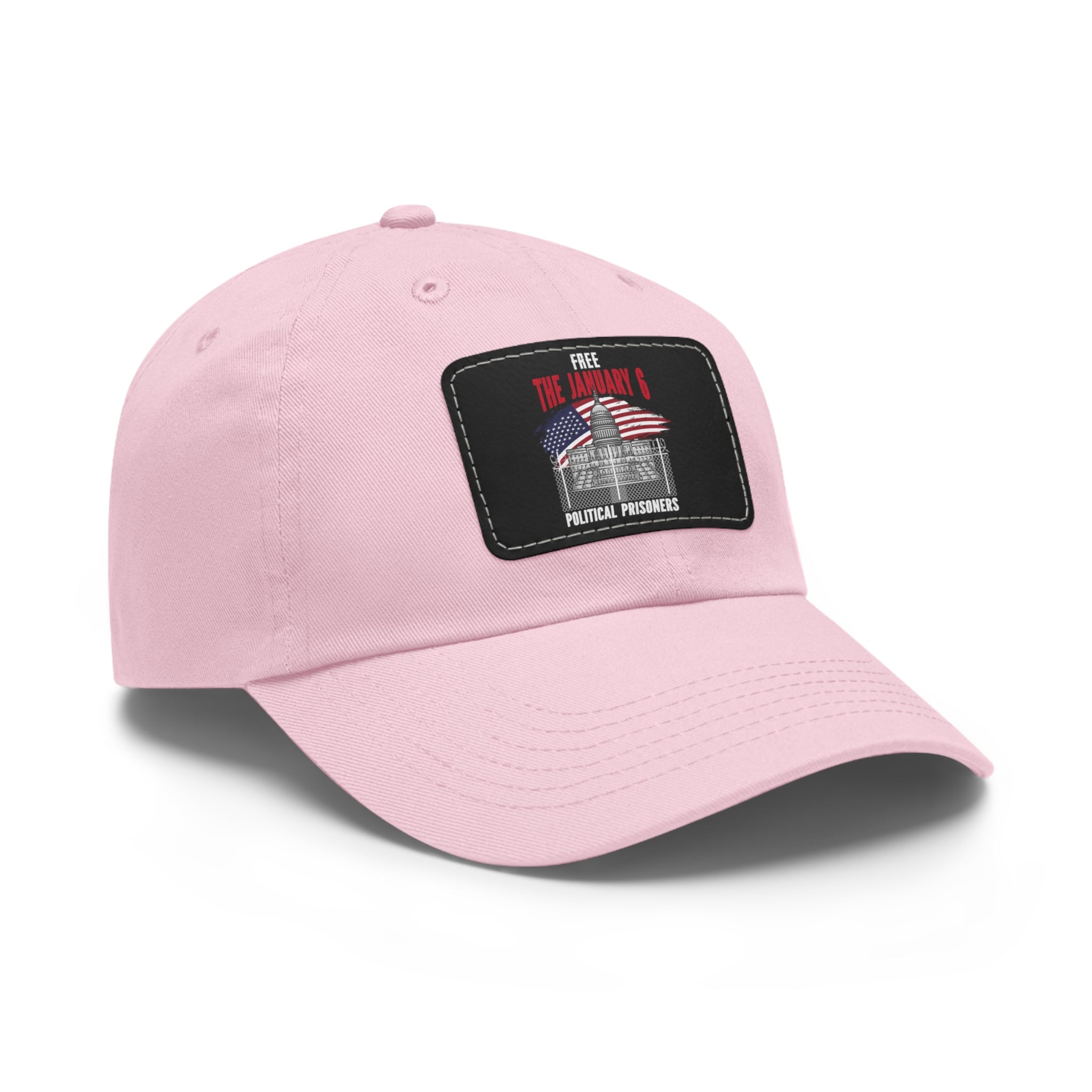 FREE THE  J6 POLITICAL PRISONERS Dad Hat with Leather Patch