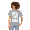 FREE JL CAUTION TAPE WHITE TEXT TSHIRT