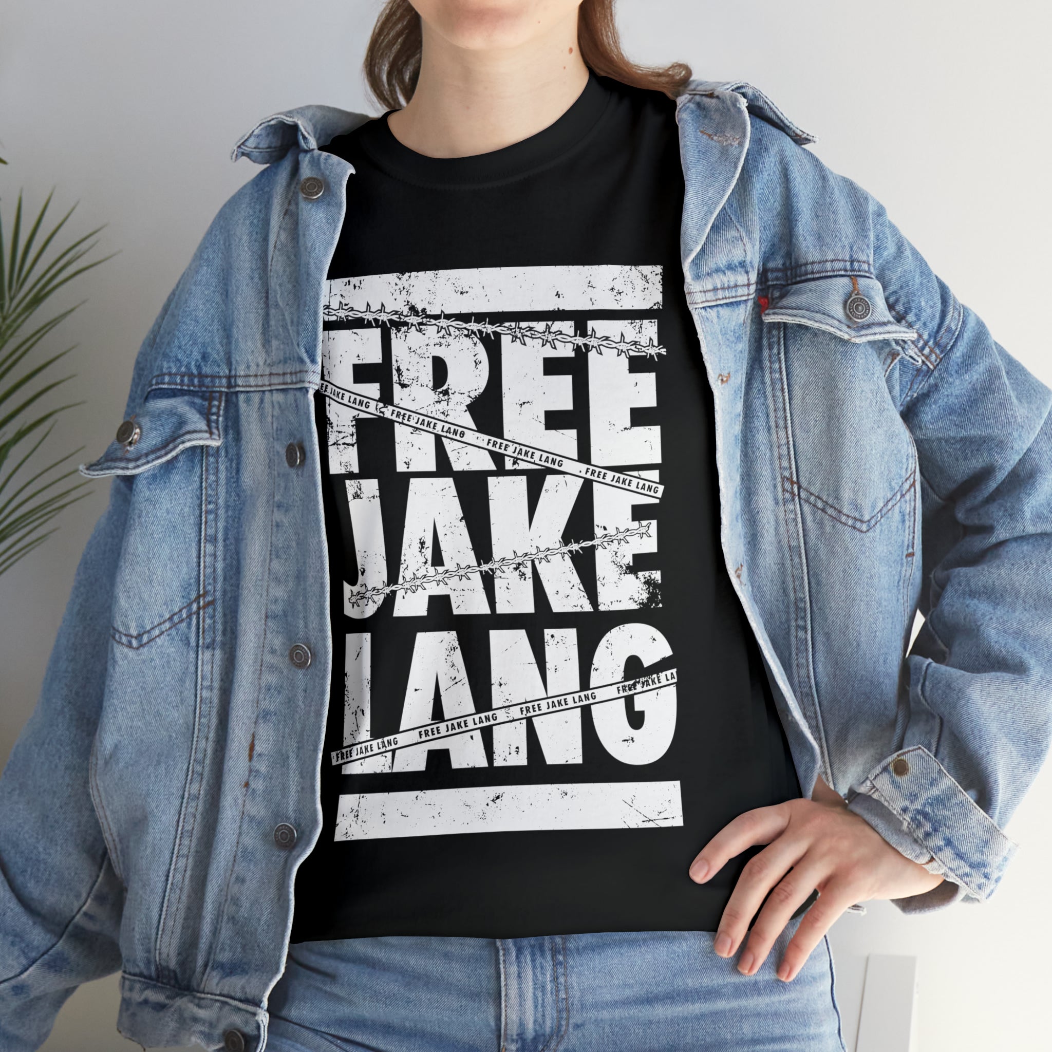 FREE JL CAUTION TAPE WHITE TEXT TSHIRT