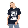 FREE JL CAUTION TAPE WHITE TEXT TSHIRT