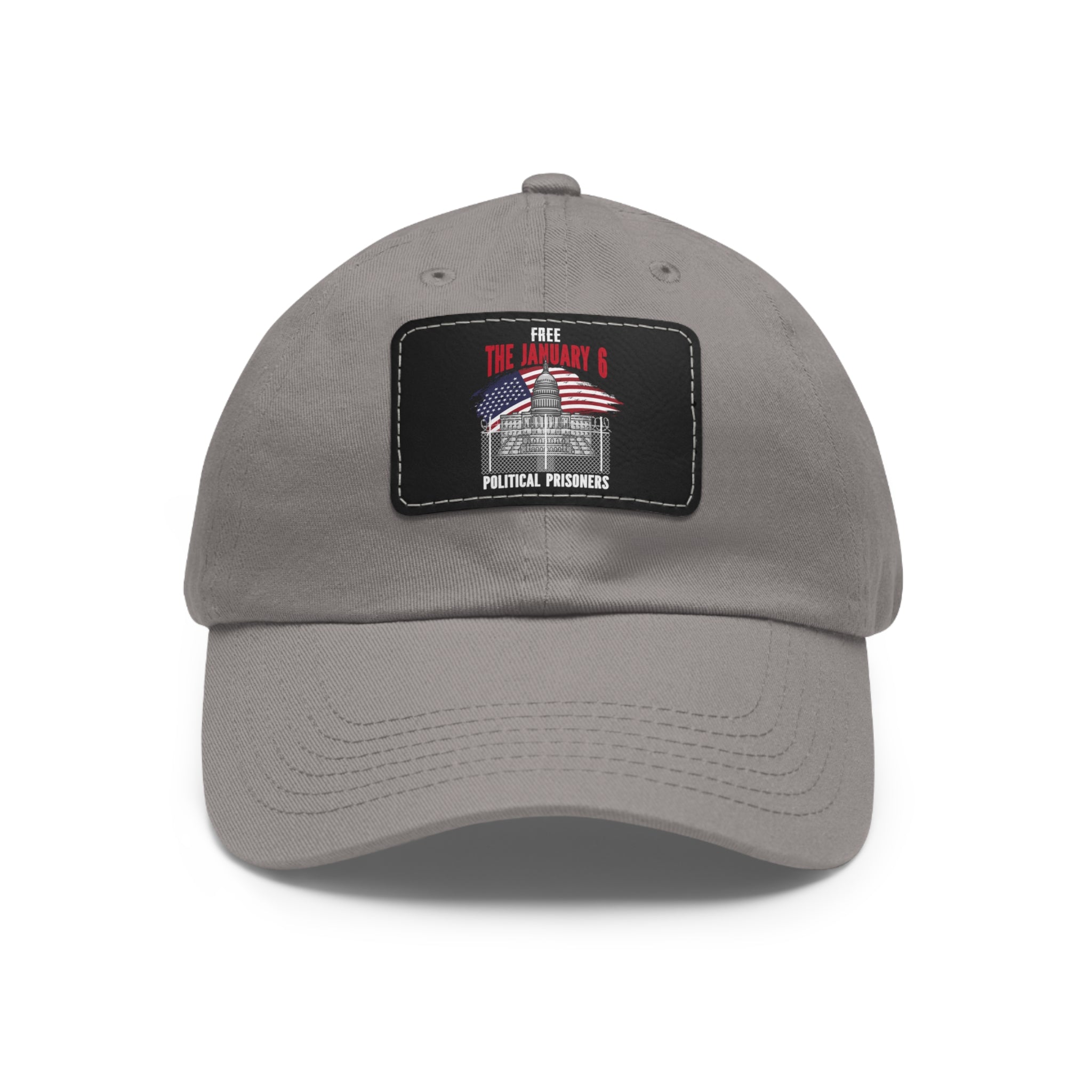 FREE THE  J6 POLITICAL PRISONERS Dad Hat with Leather Patch