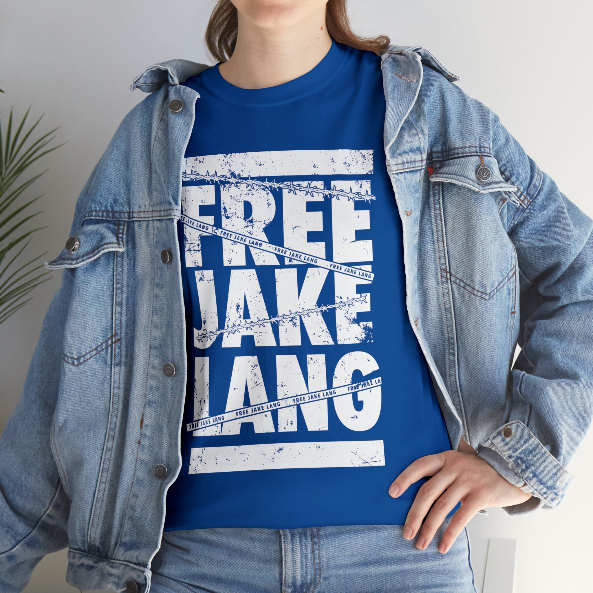 FREE JL CAUTION TAPE WHITE TEXT TSHIRT