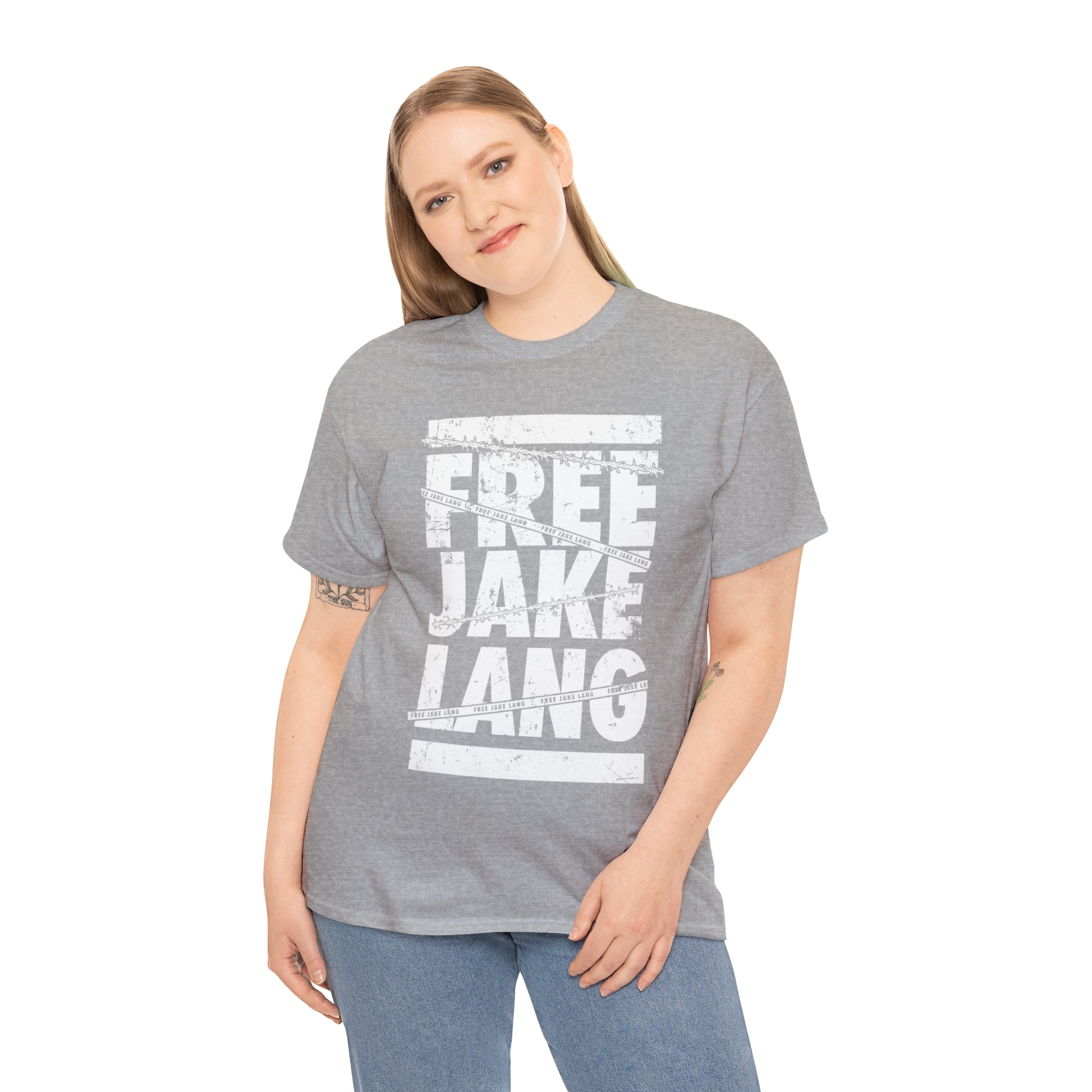 FREE JL CAUTION TAPE WHITE TEXT TSHIRT