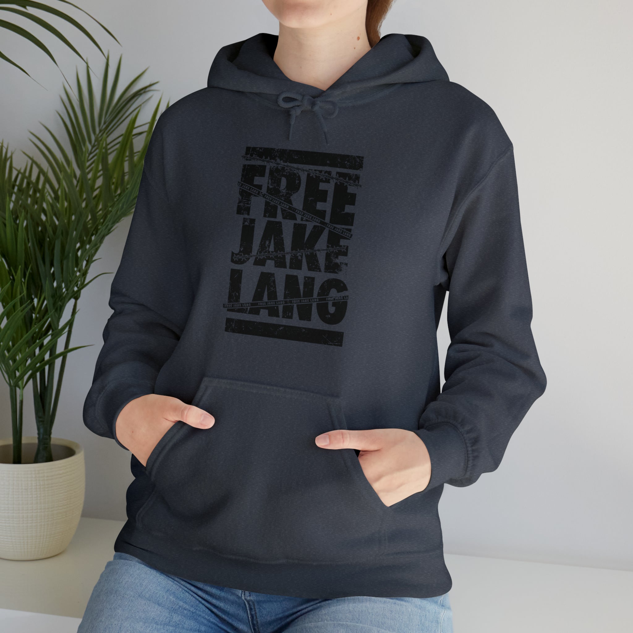 FREE JL CAUTION TAPE BLACK TEXT Hooded Sweatshirt