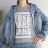 FREE JL CAUTION TAPE WHITE TEXT TSHIRT