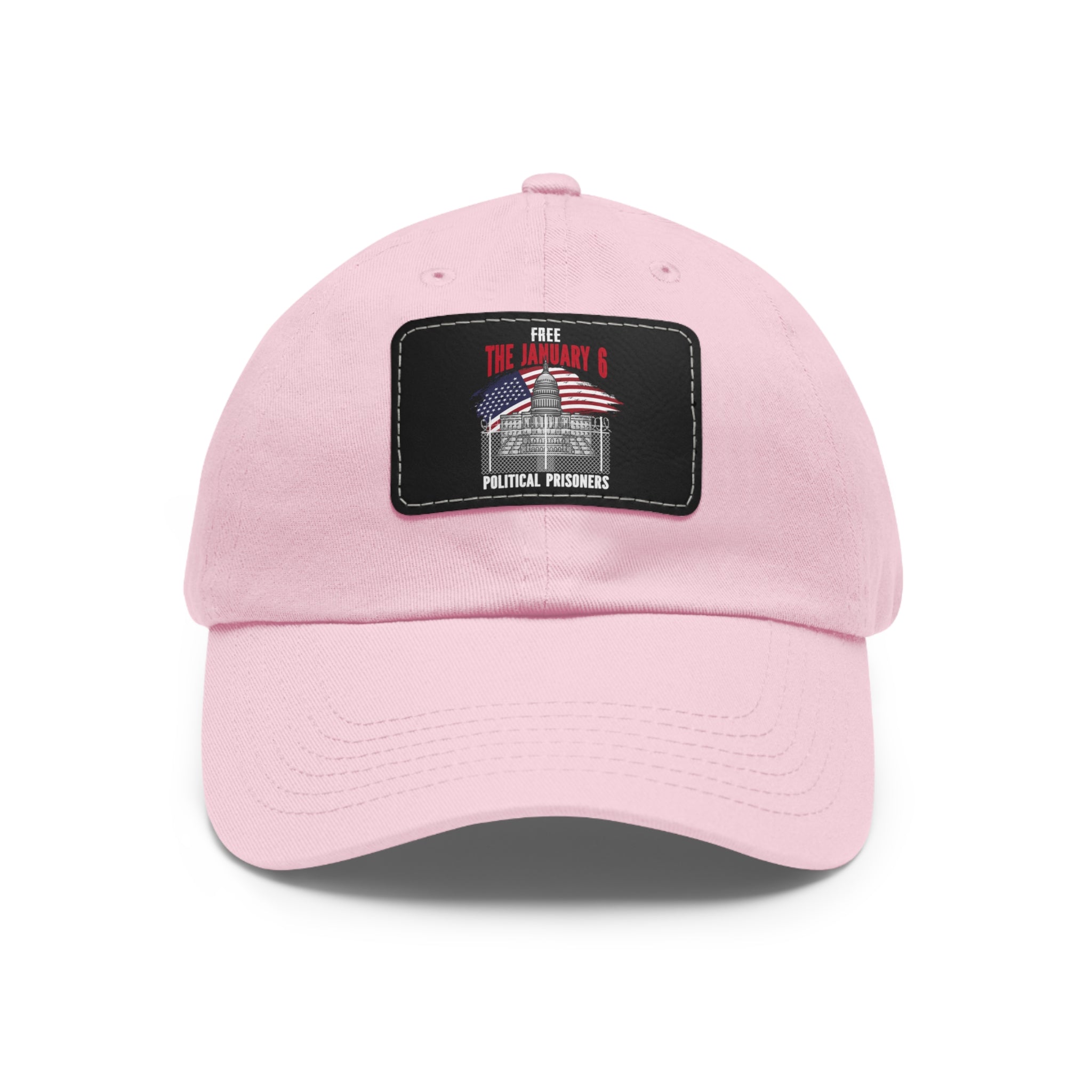 FREE THE  J6 POLITICAL PRISONERS Dad Hat with Leather Patch