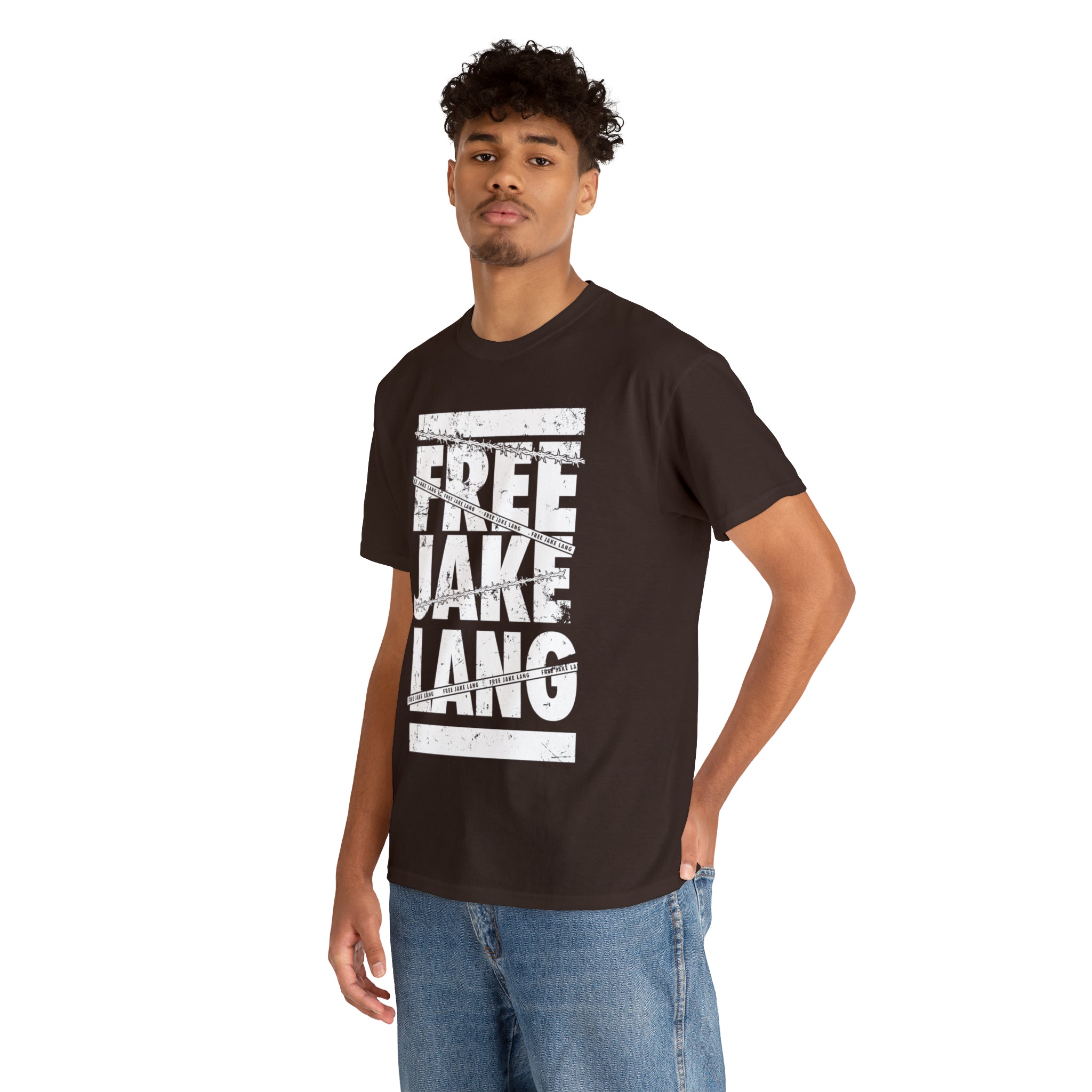 FREE JL CAUTION TAPE WHITE TEXT TSHIRT