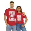 FREE JL CAUTION TAPE WHITE TEXT TSHIRT