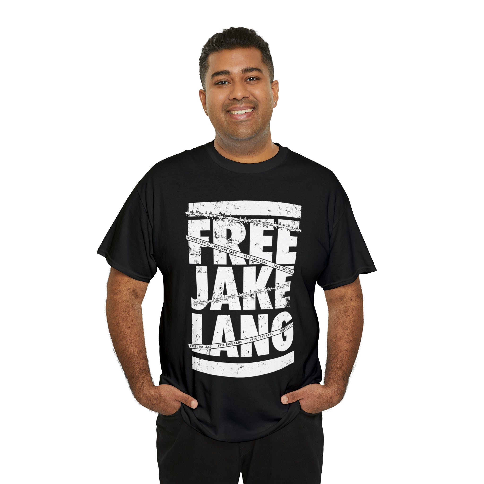 FREE JL CAUTION TAPE WHITE TEXT TSHIRT